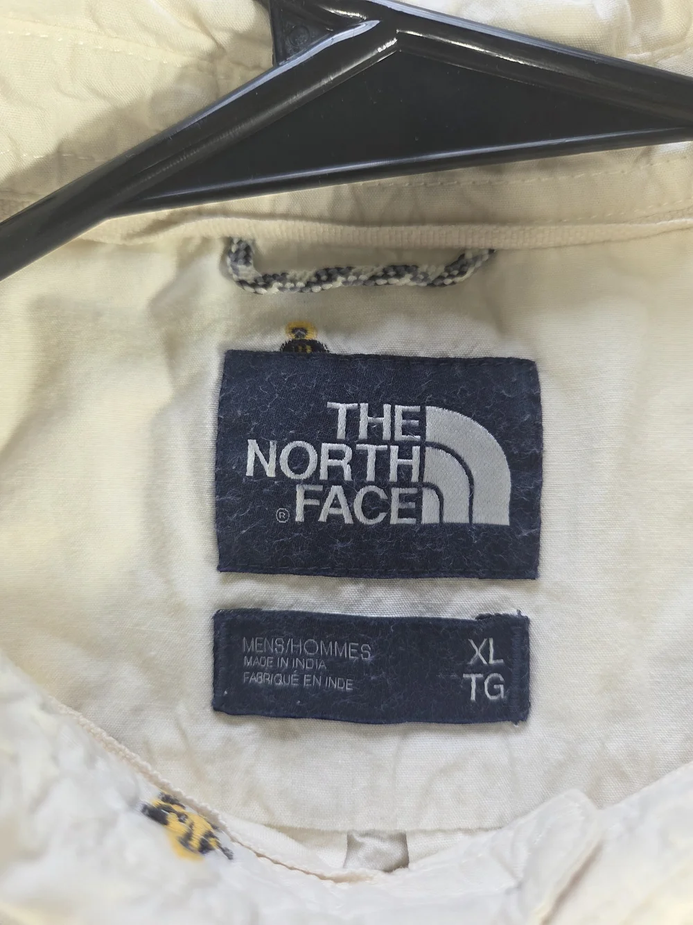 The North Face Men’s XL Cream Embroidered Hiker Print Button Up Shirt